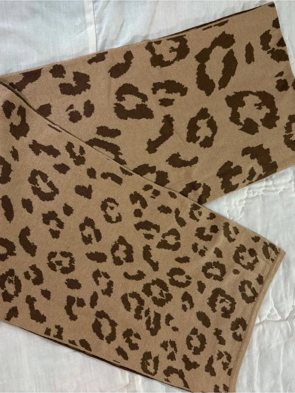Isaac Mizrahi Brown Leopard Print Scarf